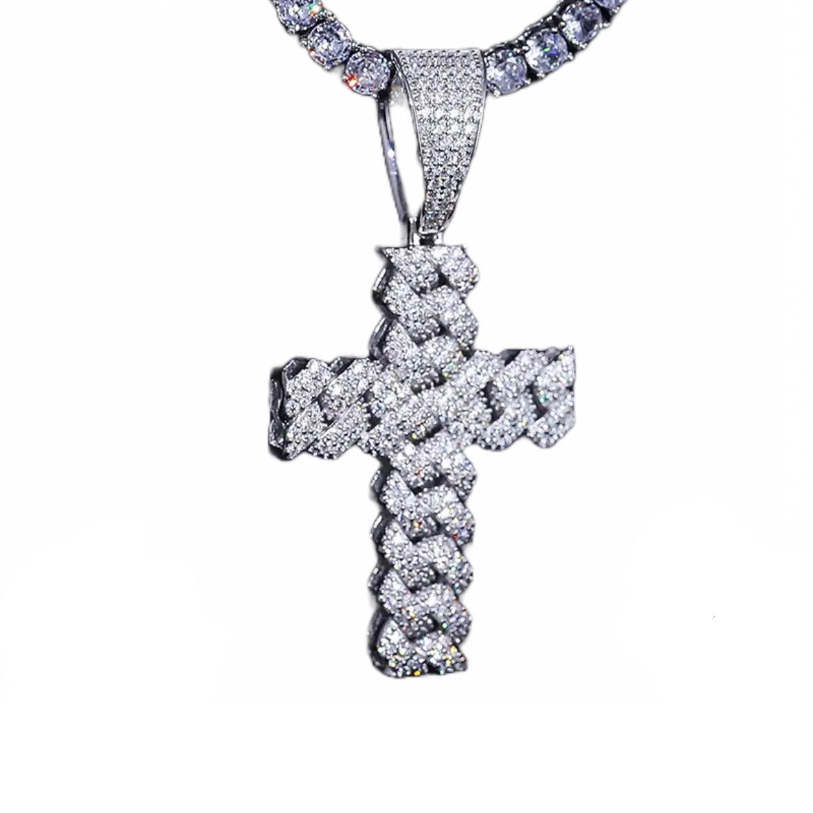 Colgante "CRUZ CUBANA" Plata 925 - Moissanita
