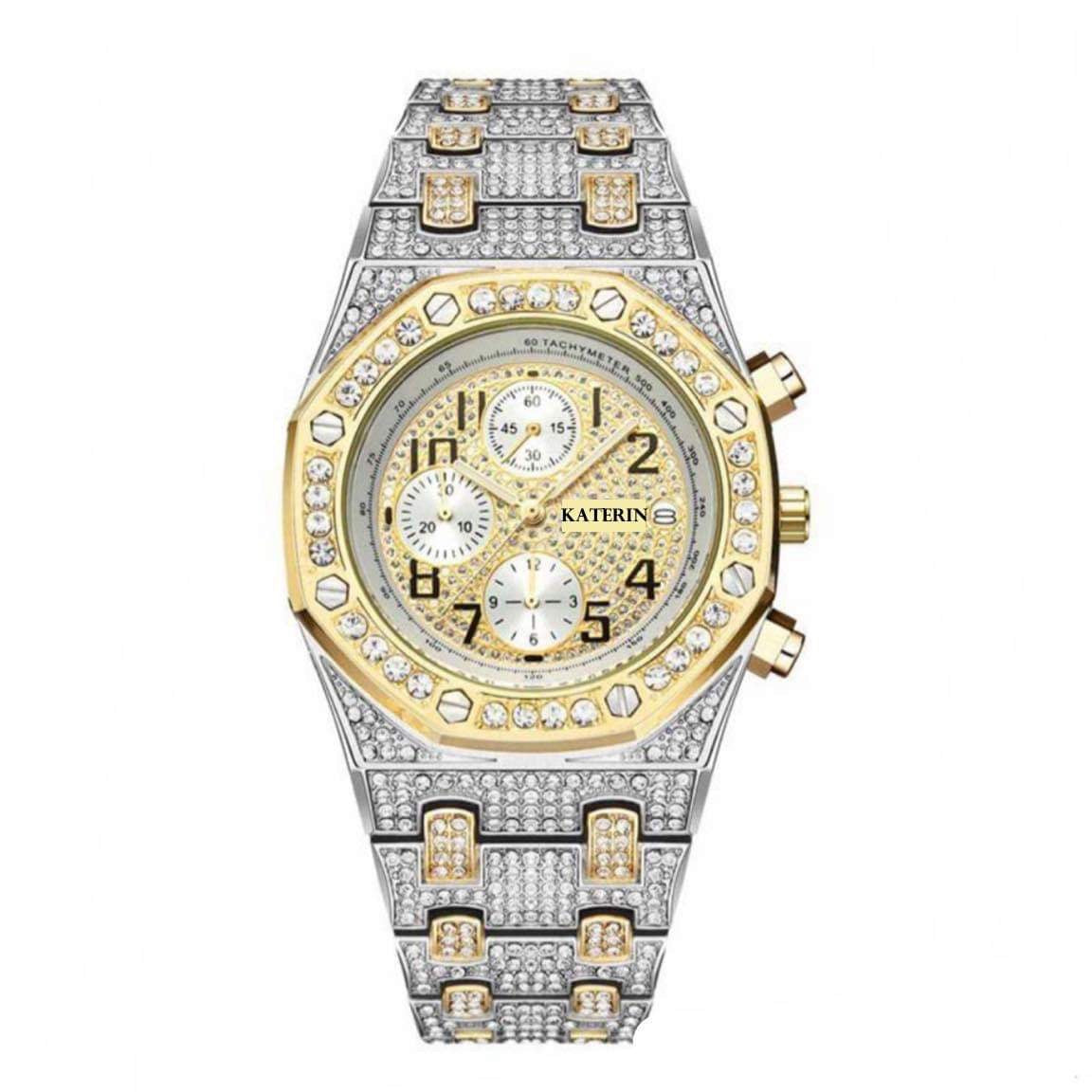 Reloj KATERIN “Plata y Oro” con números