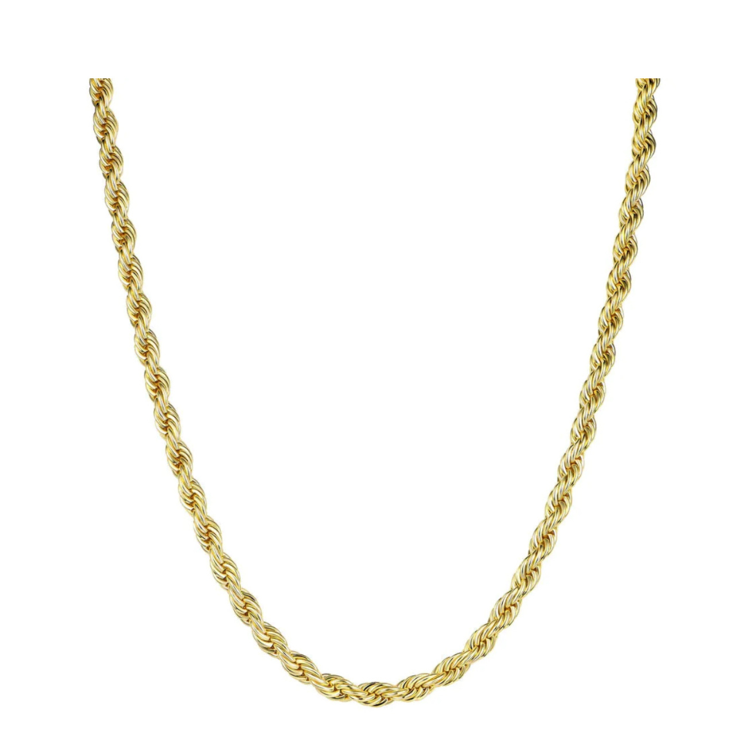 COLLAR CUERDA PLATA 925 (CHAPADO ORO)