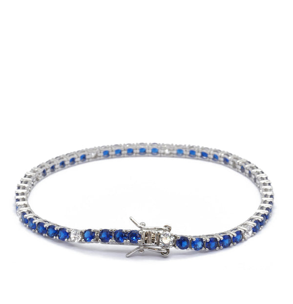 PULSERA TENIS KATERIN AZUL Y BLANCO