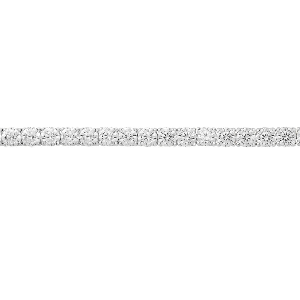 Pulsera de tenis de plata, circonita cúbica de plata chapada en rodio 925 (4 mm)