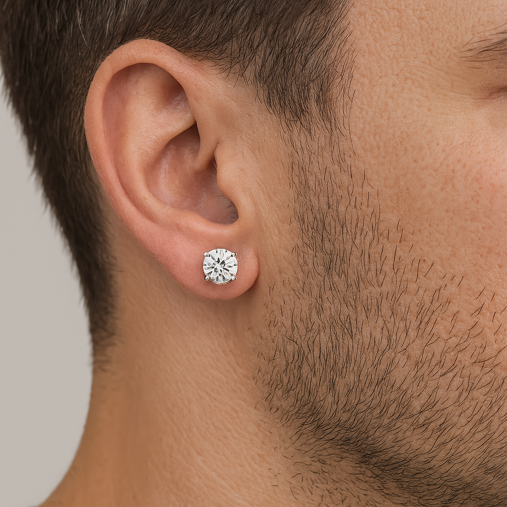 PENDIENTES “PUNTO DE LUZ” DE PLATA 925 8MM